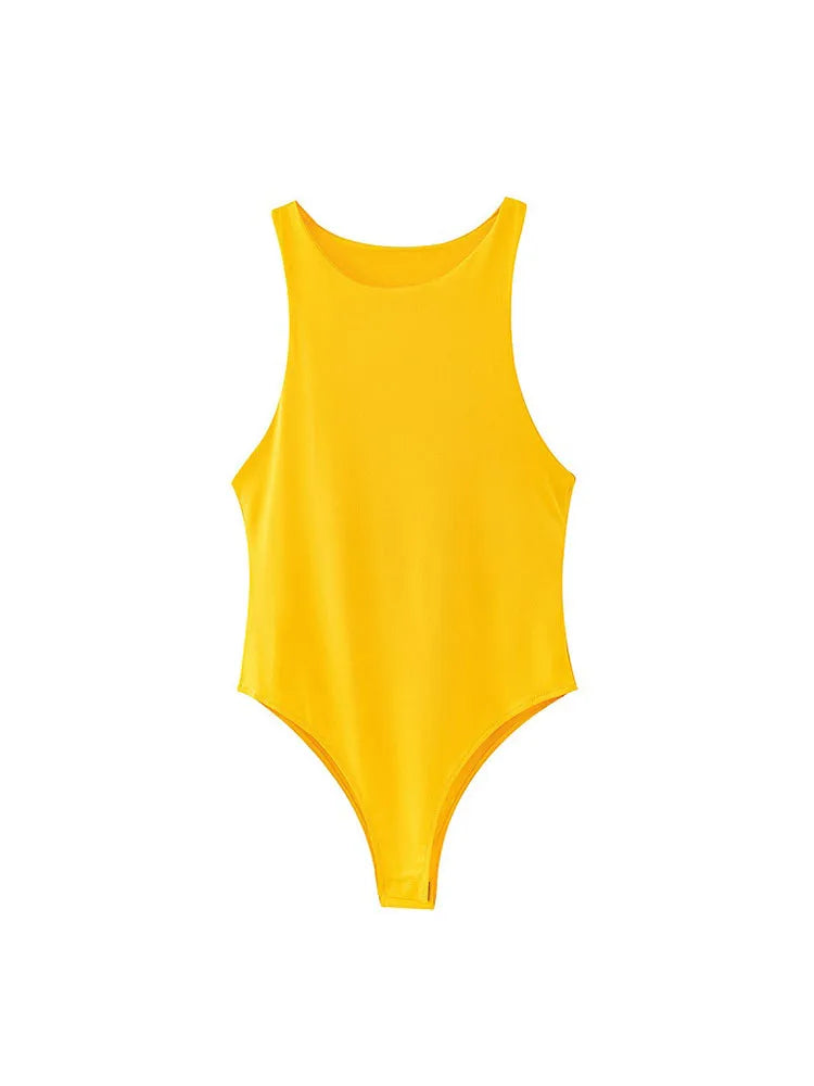 Summer Solid Sexy Bodycon Bodysuits for Women