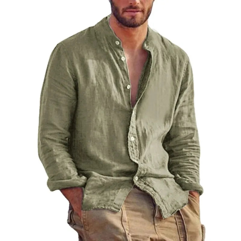 Breathable Lightweight Linen Shirt for Men