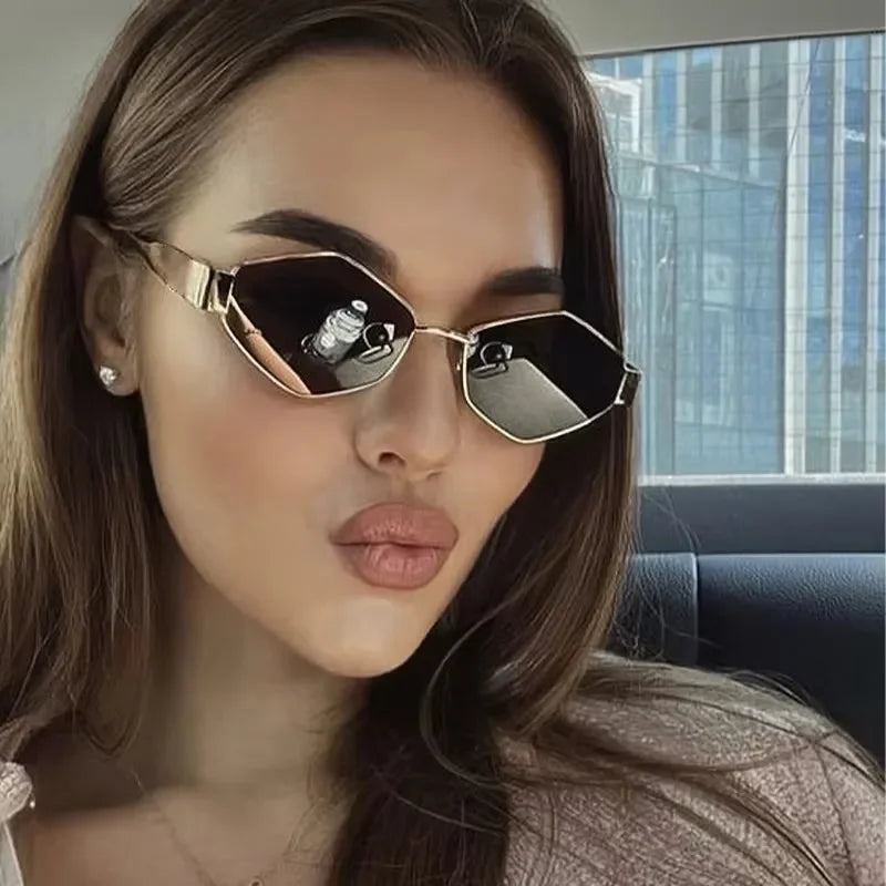 Fashion Hexagon Sunglasses – Luxury Polygon Design