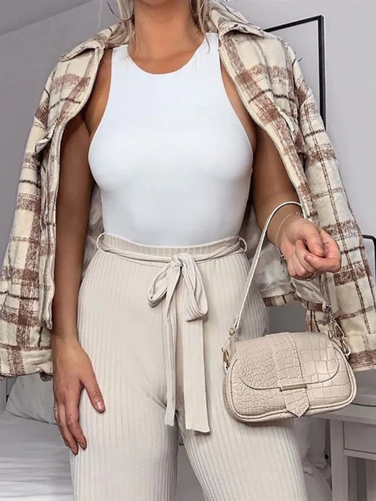 Summer Solid Sexy Bodycon Bodysuits for Women