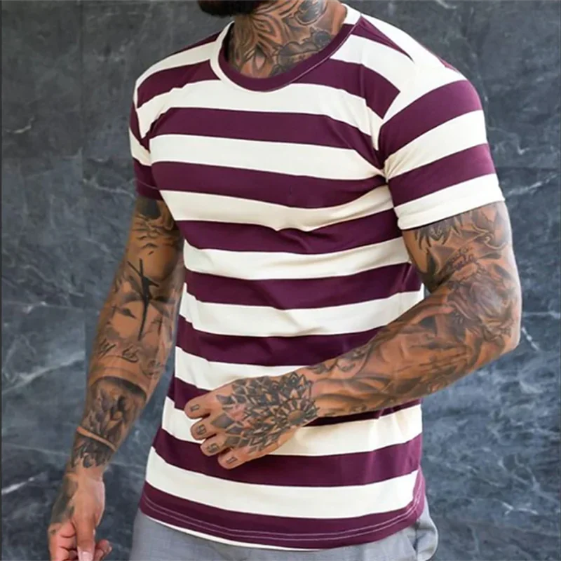 Unisex Oversized Stripe Print T-Shirt