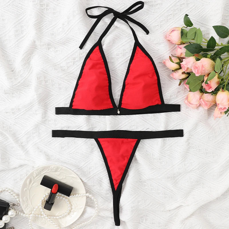 Women’s Micro Bikini Sexy Brazilian Thong Swimwear Set