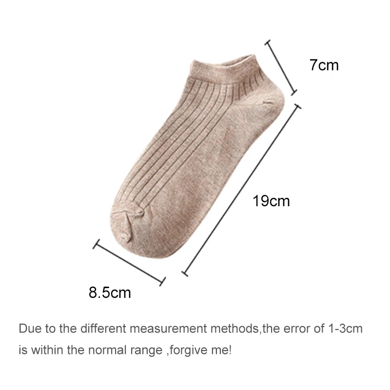 Women’s Solid Casual Cotton Ankle Socks - Amazing G