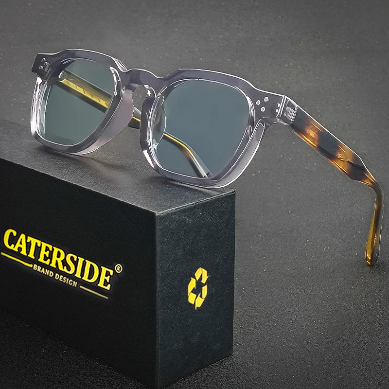 CATERSIDE Retro Punk Square Sunglasses