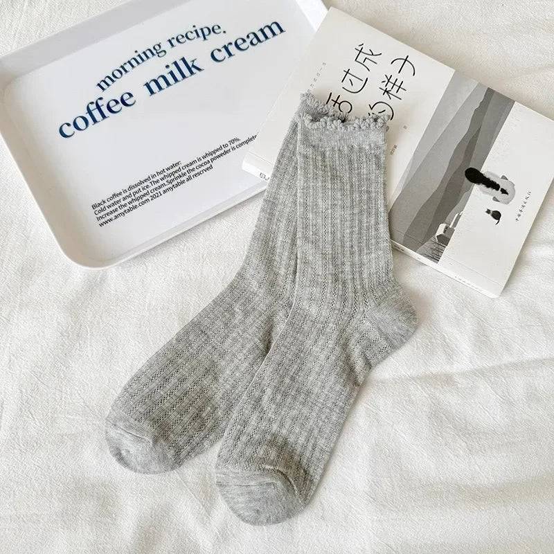 1 Pair Women’s Hollow-Out Long Loose Socks