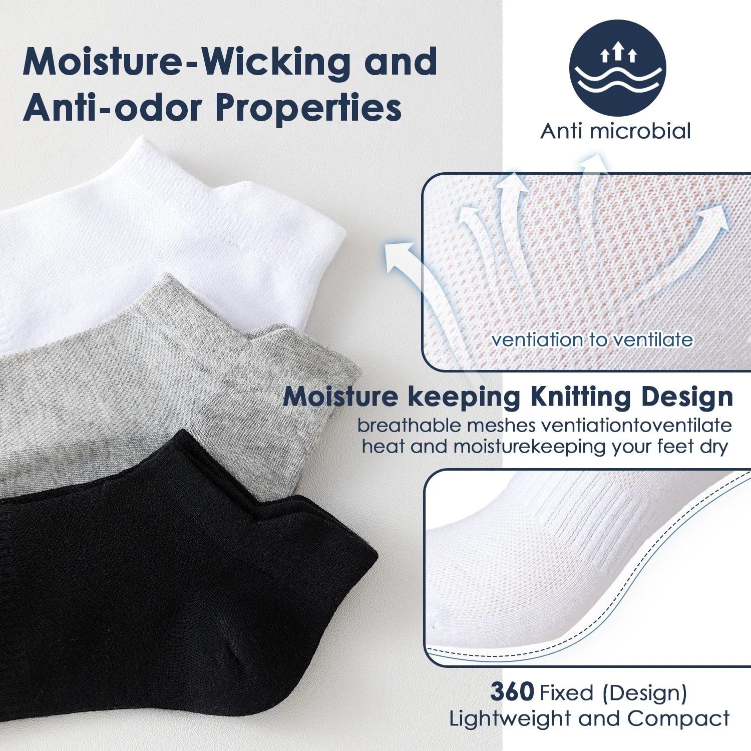 6 Pairs Ankle Socks