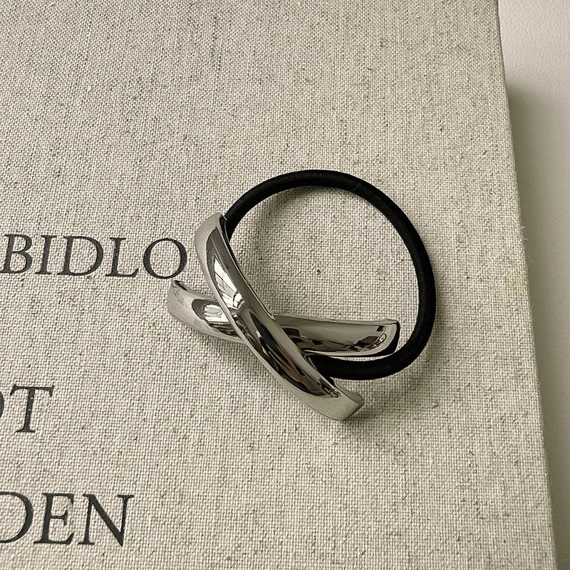 Irregular Golden Metal Hair Band for Women & Girls