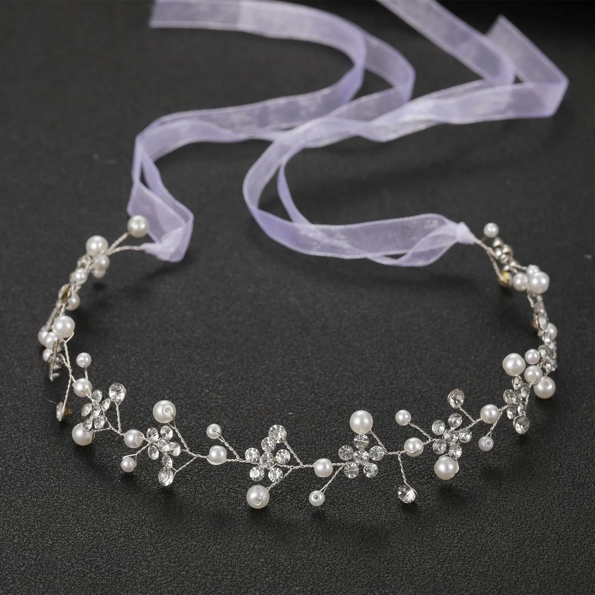 Elegant Crystal & Pearl Bridal Headband for Women