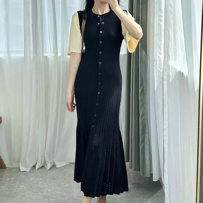 French Elegant Slimming Knitted Mermaid Dress