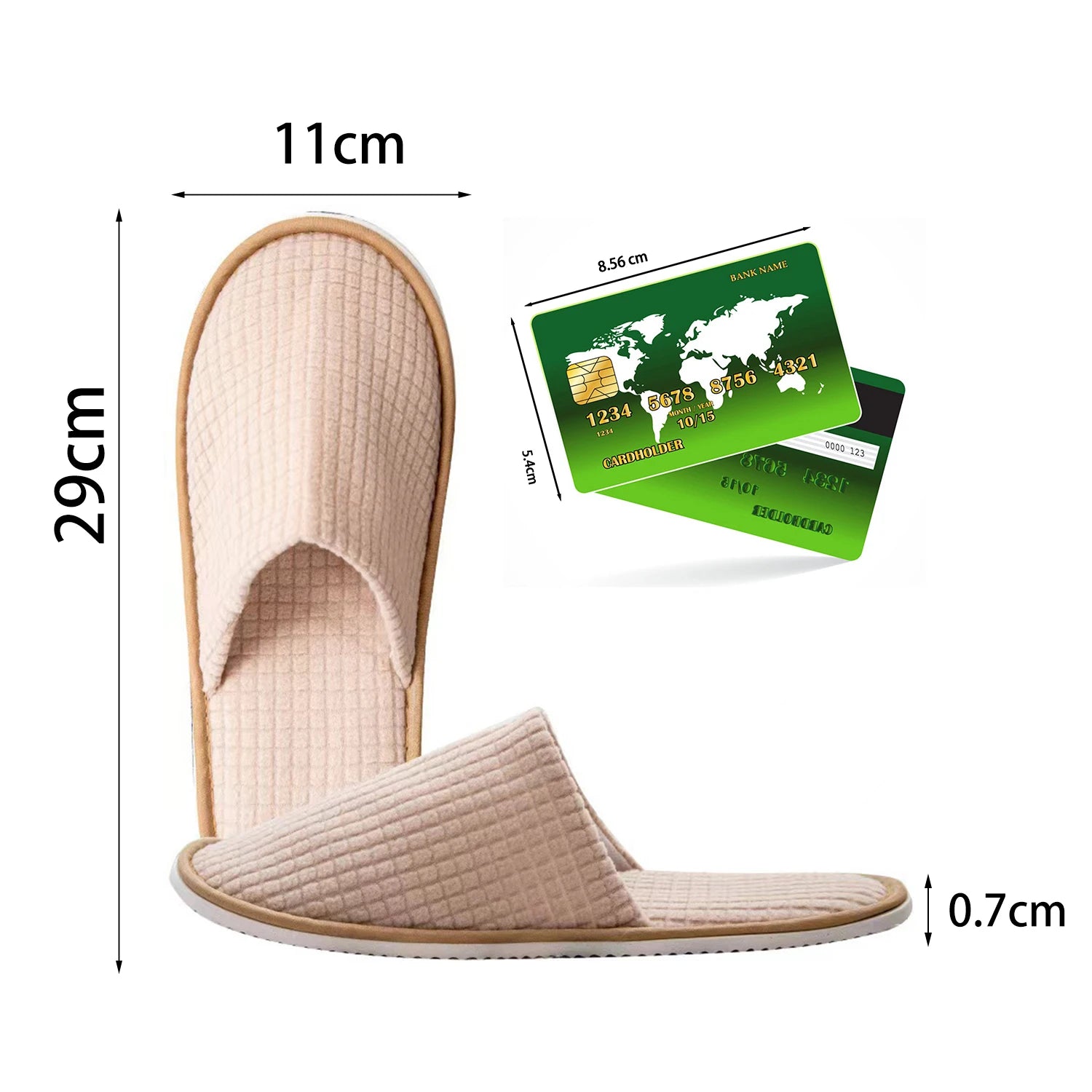 1 Pair Unisex Disposable Slippers