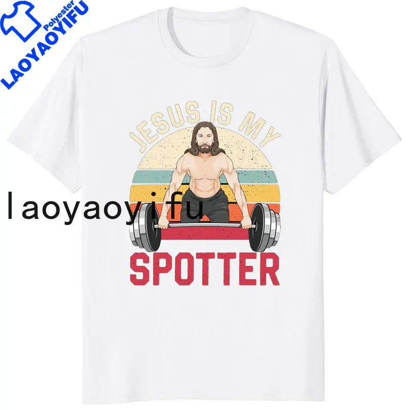 Retro Vintage Jesus Christ Gym T Shirts Men Pure Christian Faith Tee Top Short Sleeved Funny Printed Graphic Tshirt Gift
