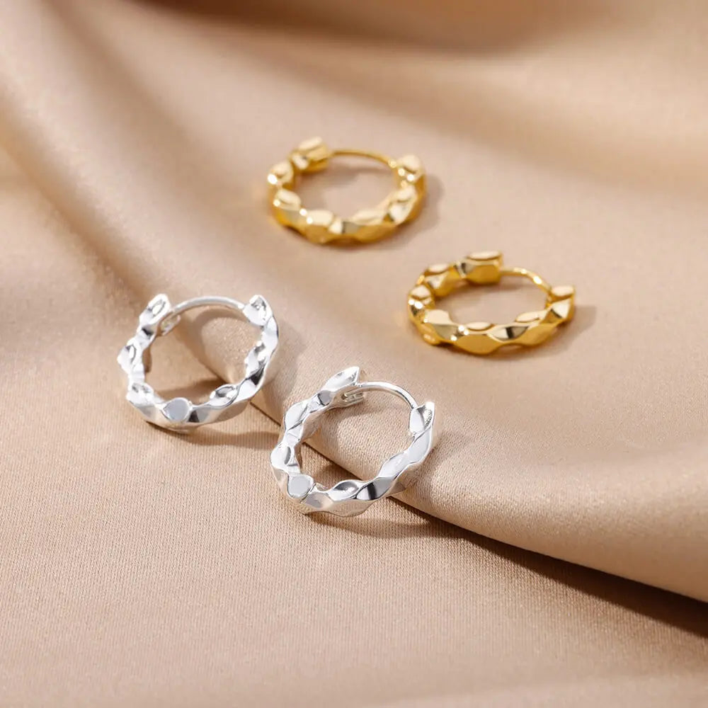 Elegant Round Stainless Steel Hoop Earrings