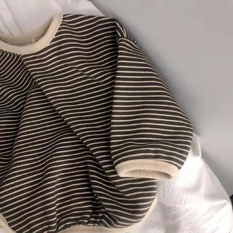 Kids Striped Long Sleeve T-Shirt – Cotton Casual Top