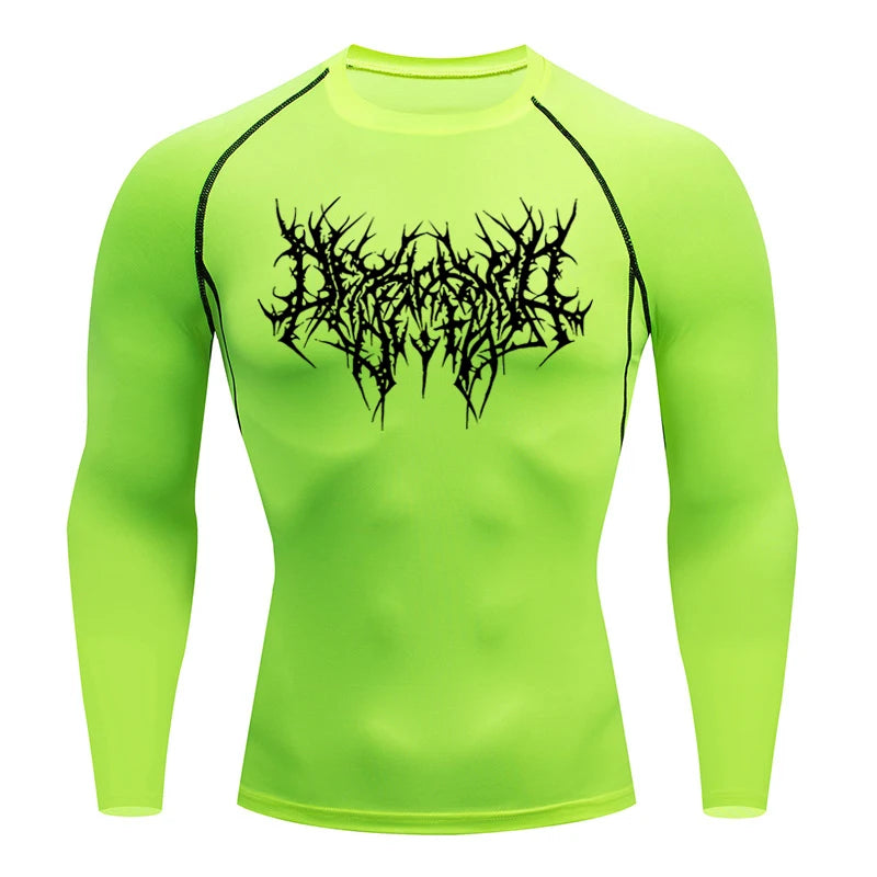 2024 Thorns Print Gym Tight T-Shirt Men&