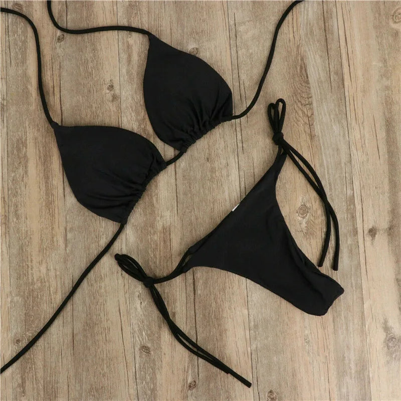Summer Swimsuit Women’s Sexy Bikini Set with Padded Bra