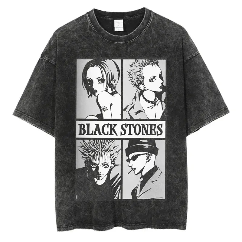 Japanese Anime Nana Osaki Vintage Washed Graphic T-Shirt