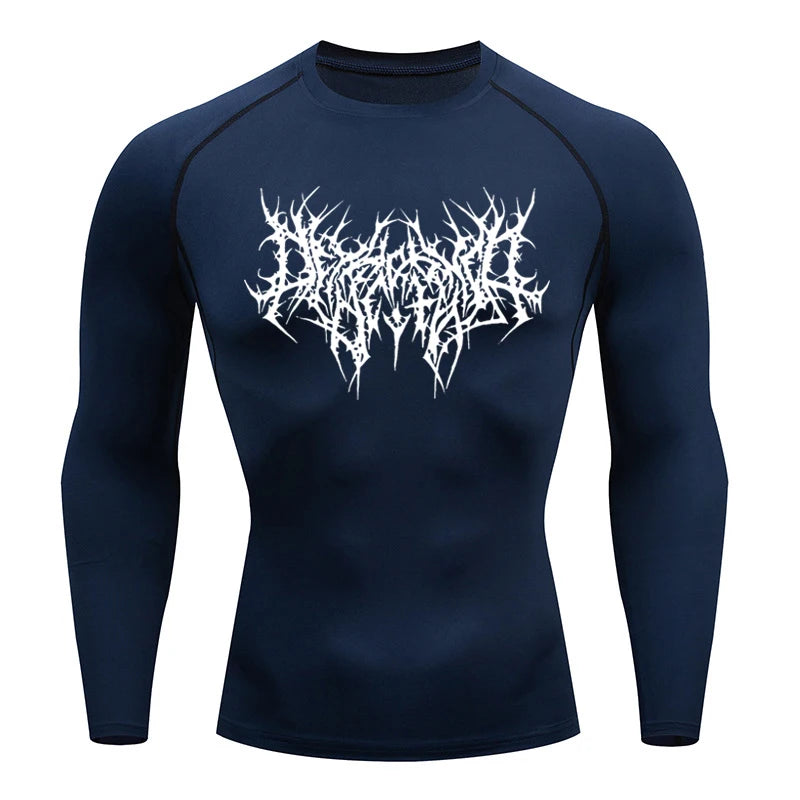 2024 Thorns Print Gym Tight T-Shirt Men&