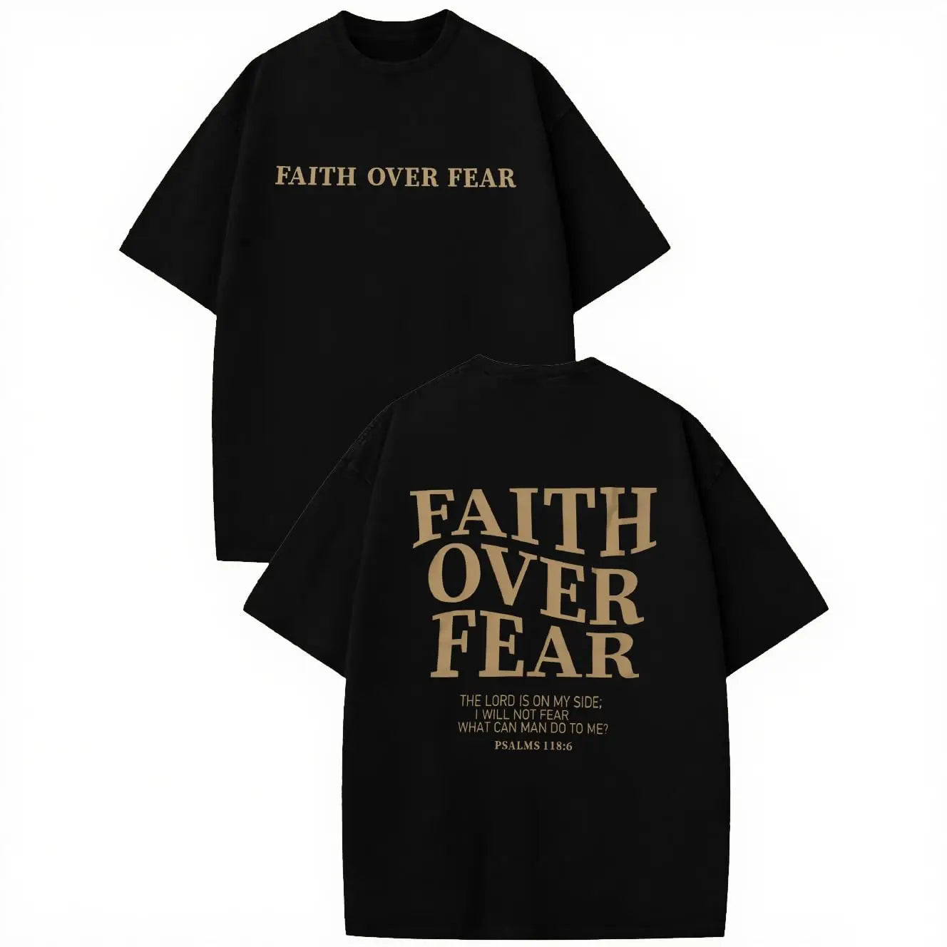 BANGELY Faith Over Fear Shirt Men Graphic Shirts Oversized Workout Gym Jesus Christian Religious Tees Fashion Short Sleeve Tops