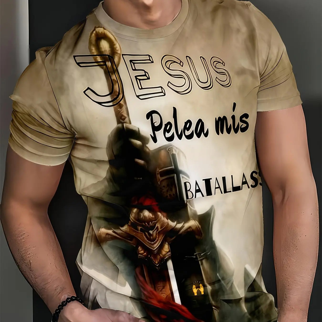 Men’s Earthy Vintage 3D Printed T-Shirt – Short Sleeve Round Neck Casual Tee