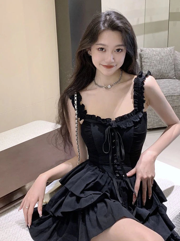 Sexy Slip Lolita Style Black Dress