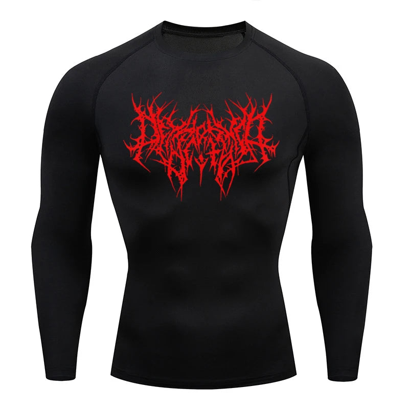 2024 Thorns Print Gym Tight T-Shirt Men&