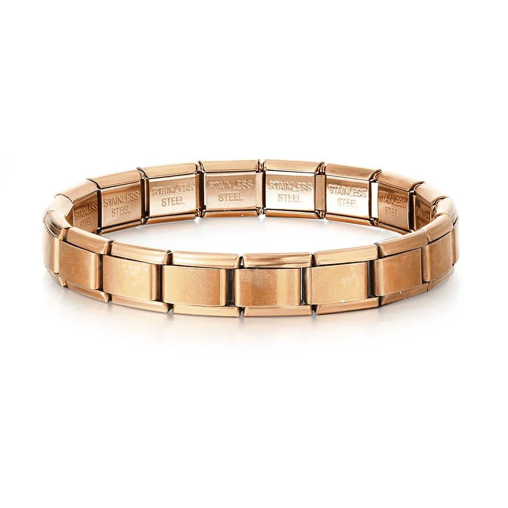 Trendy Square Italian Stainless Steel Bracelet