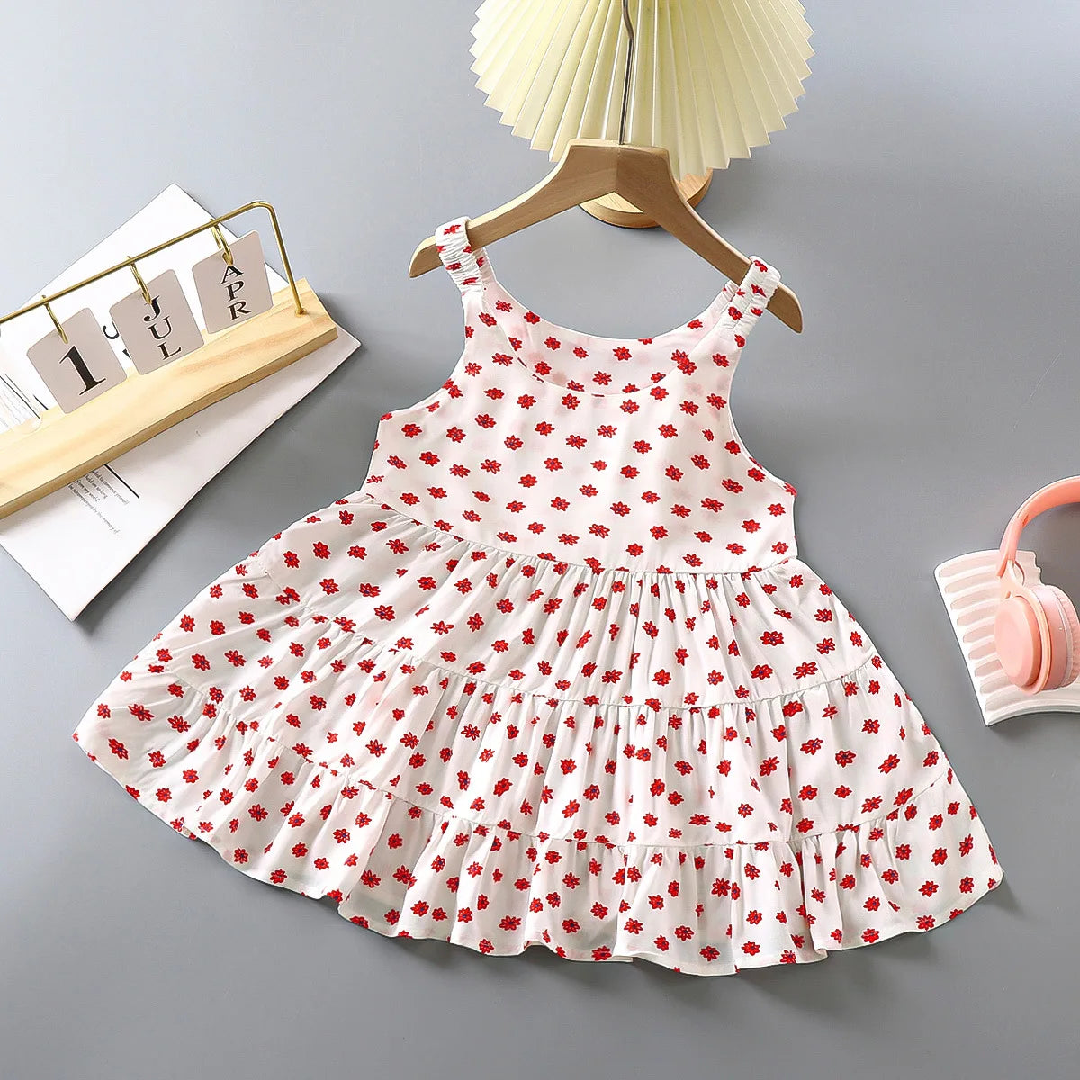 Strawberry Flower Princess Dress for Girls