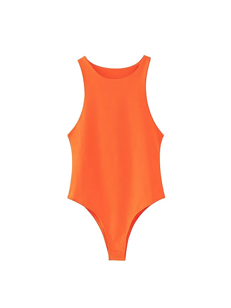 Summer Solid Sexy Bodycon Bodysuits for Women