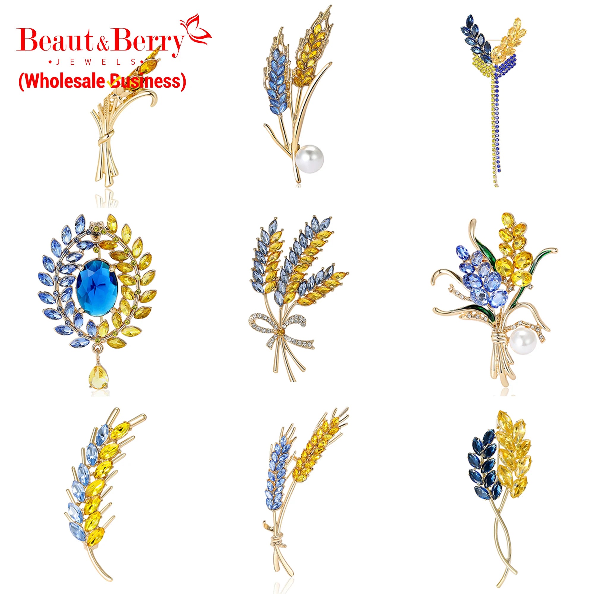 Beaut&Berry Ear of Wheat Brooches