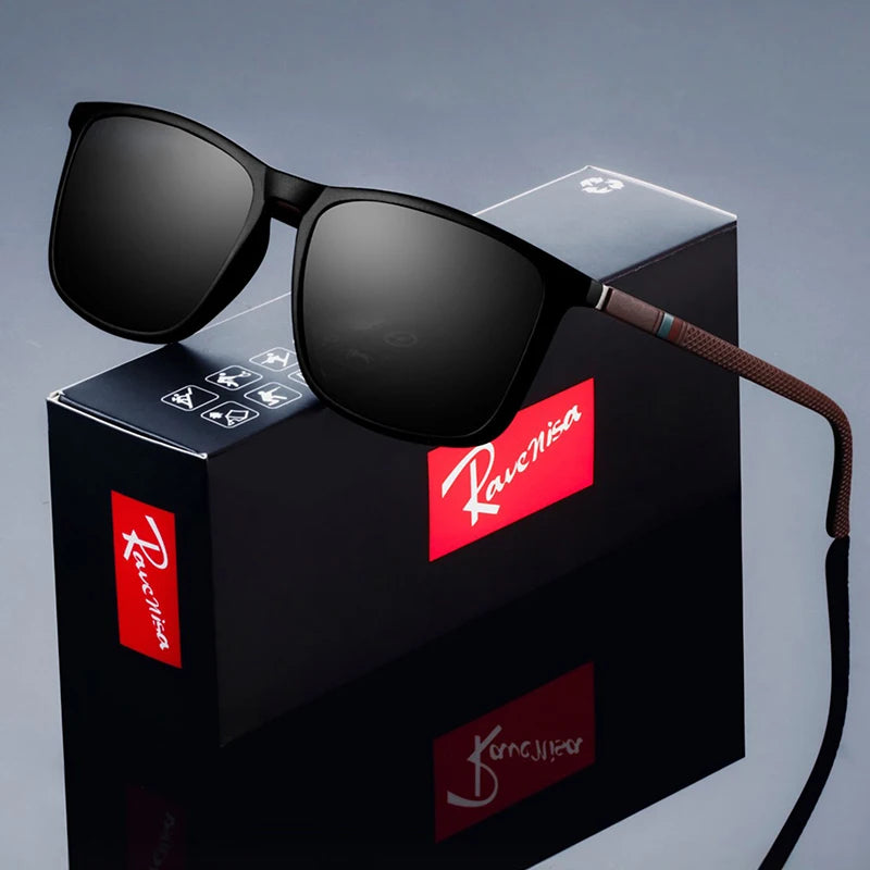 Men’s Polarized Square Sunglasses – UV400 Luxury Designer Eyewear