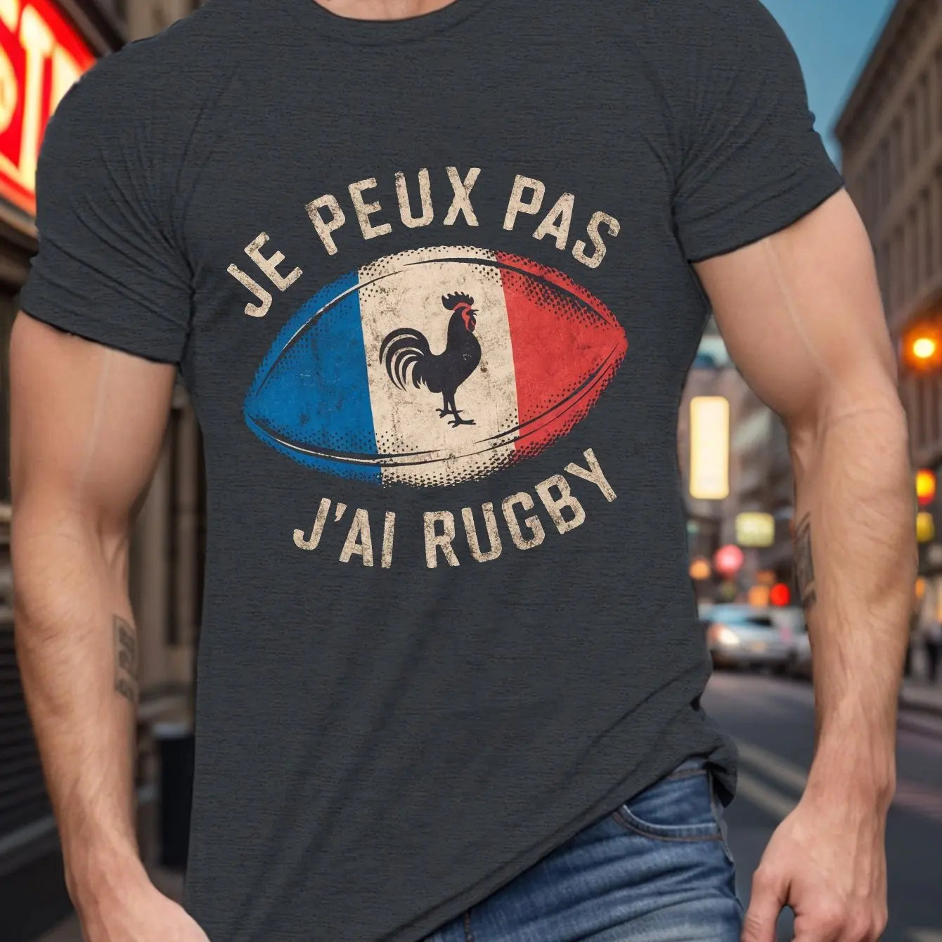 Summer Men’s 100% Cotton Rugby Graphic T-Shirt | Casual Loose Fit Tee