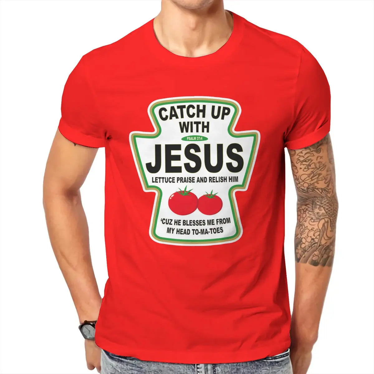 Christian Catch Up With Jesus Ketchup Men&