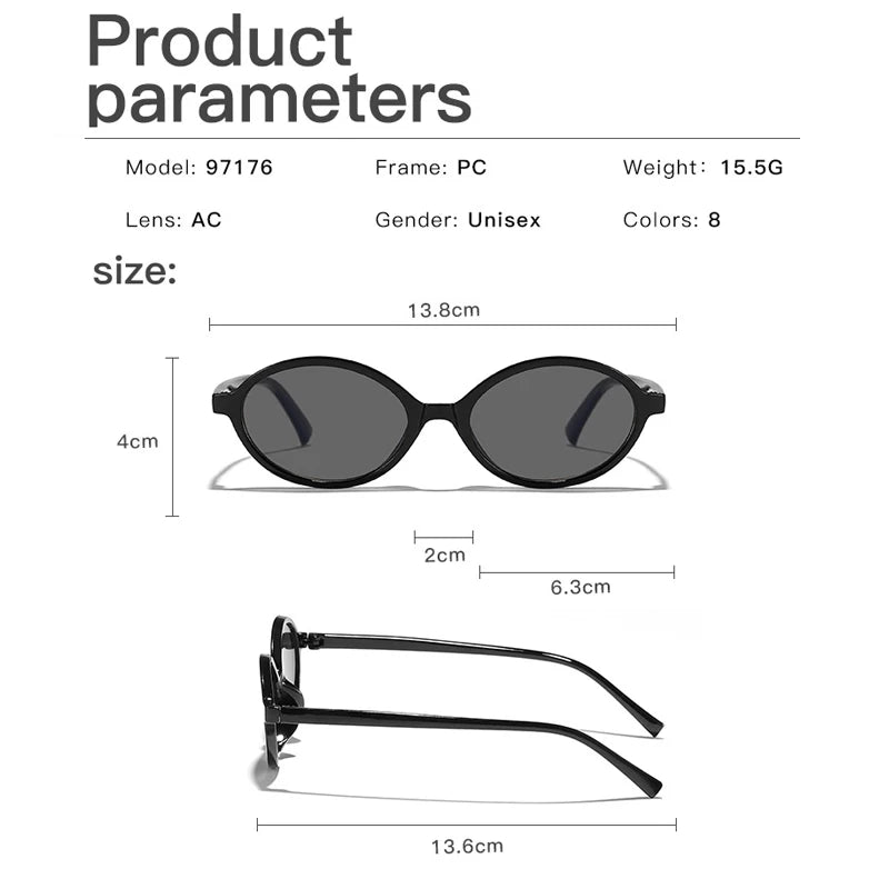 Small Oval Leopard Sunglasses for Women