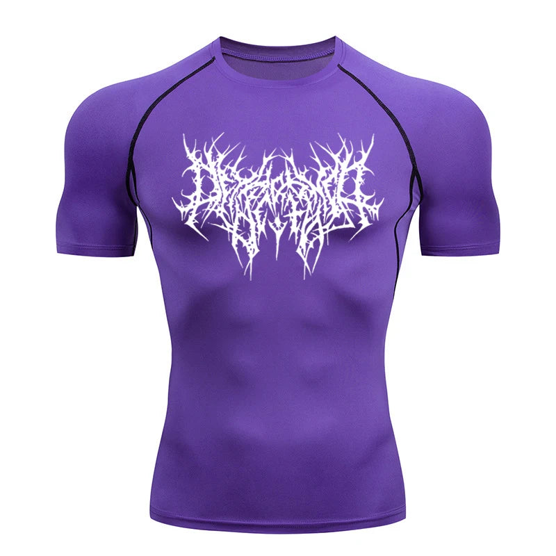 2024 Thorns Print Gym Tight T-Shirt Men&