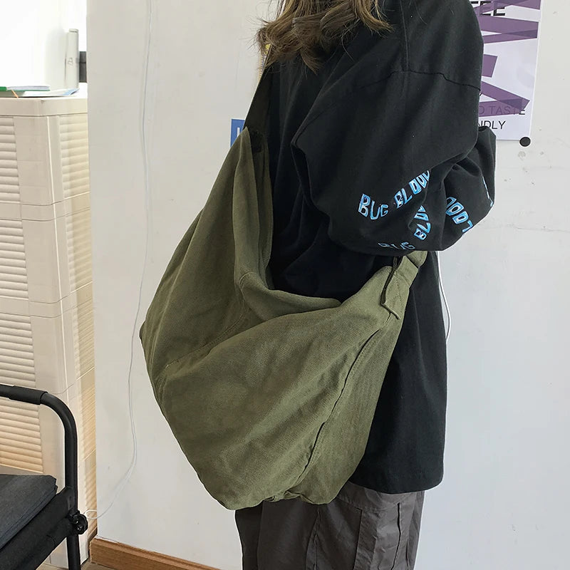 Women’s Canvas Large-Capacity Shoulder & Crossbody Bag