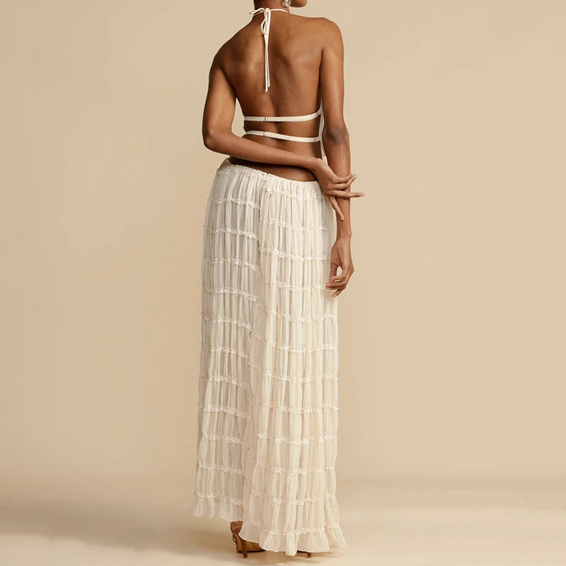 Boho Backless 2-Piece Beach Holiday Set
