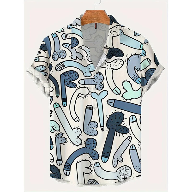 Men’s Cool Hentai Graphic Shirt – Short Sleeve