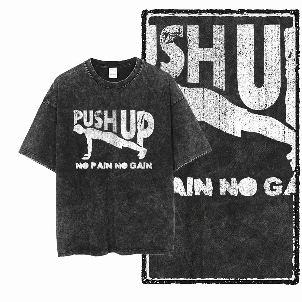 Bodybuilding Acid-Washed Graphic T-Shirt | Vintage Streetwear Unisex Tee