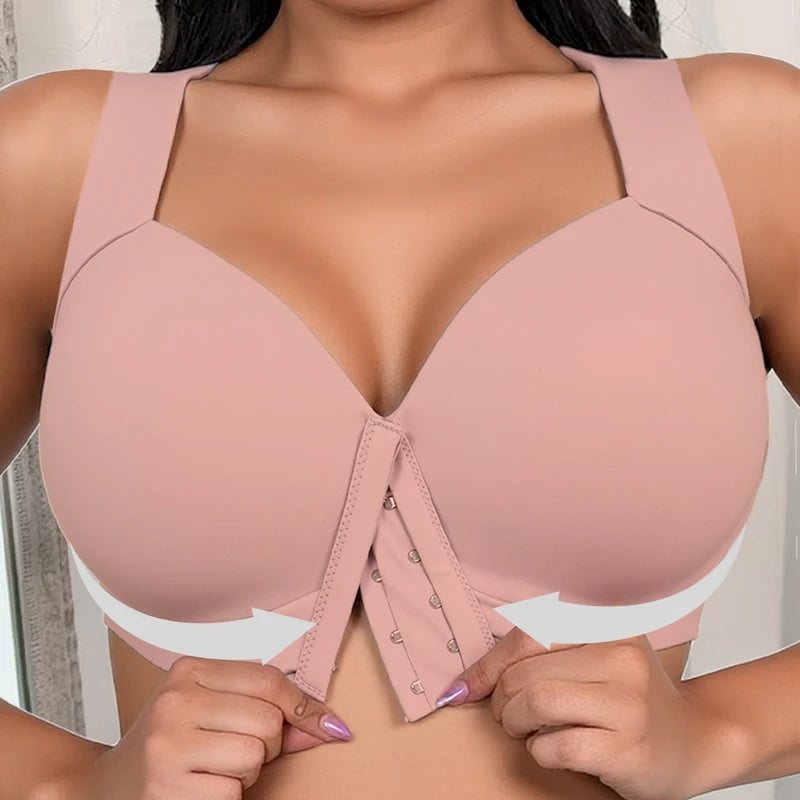 Large Size Seamless Front Button Bras | Vest-Style, Comfortable All-Day Support