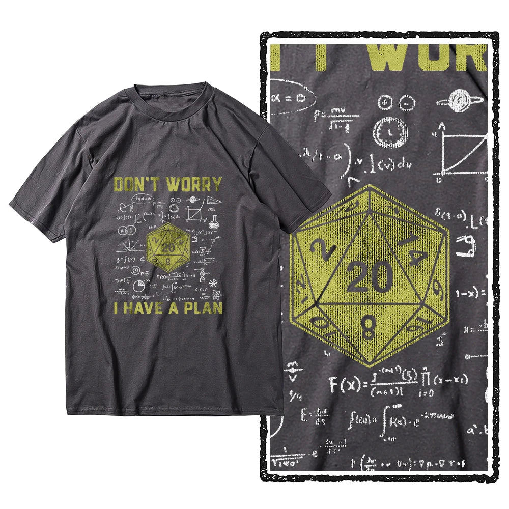 Dungeon Dragon “I Have a Plan” D20 Graphic T-Shirt | RPG Streetwear Tee