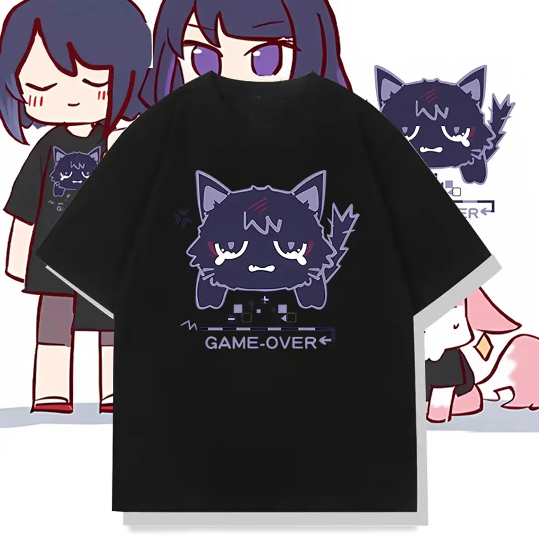 Unisex Genshin Impact T-Shirt | Scaramouche Cat Kawaii Graphic