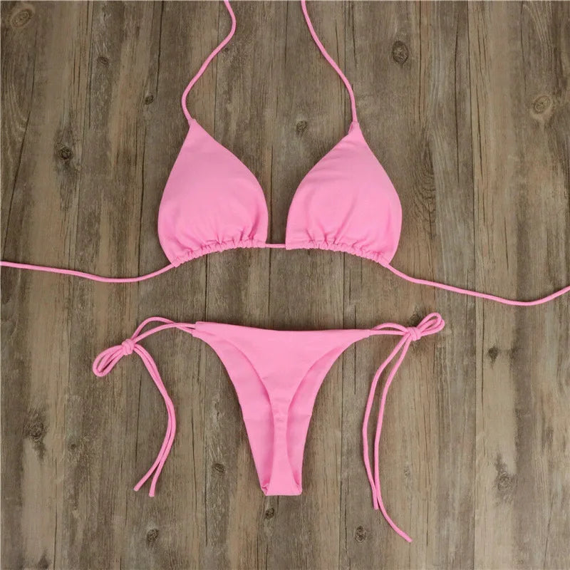 Summer Swimsuit Women’s Sexy Bikini Set with Padded Bra