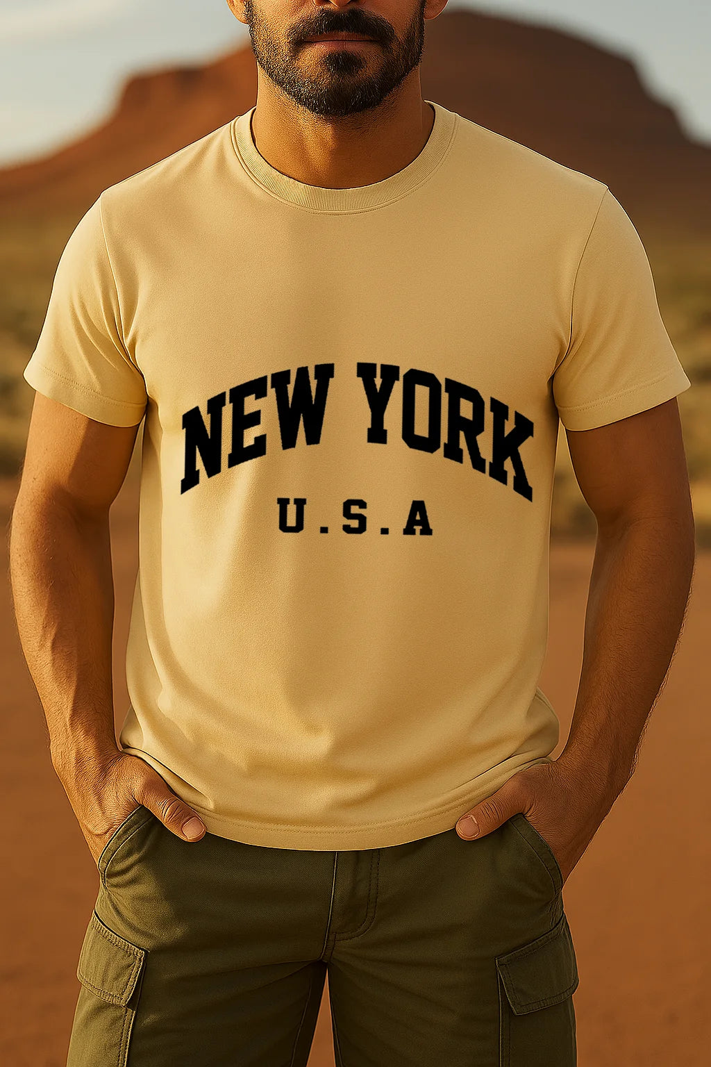 Men’s Urban Casual Letter Print T-Shirt – Short Sleeve Summer Tee