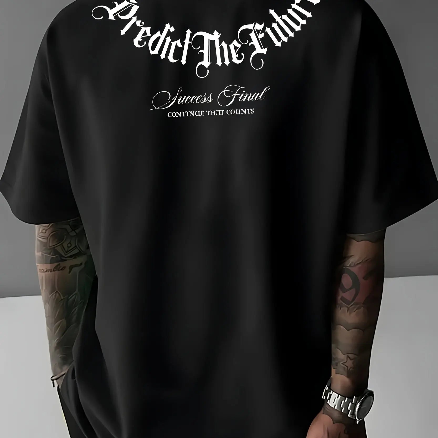 Men’s Cotton Letter Print Casual T-Shirt