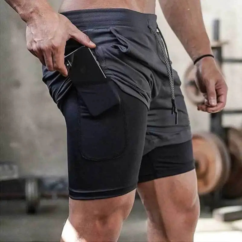 Men’s 2-in-1 Double Layer Sports Shorts