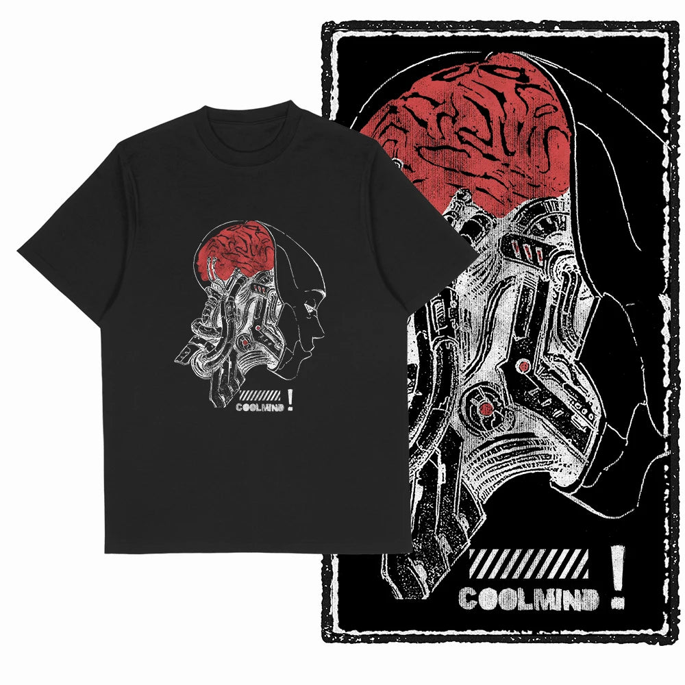 Coolmind Graphic T-Shirt | Big Size Cotton Unisex Tee
