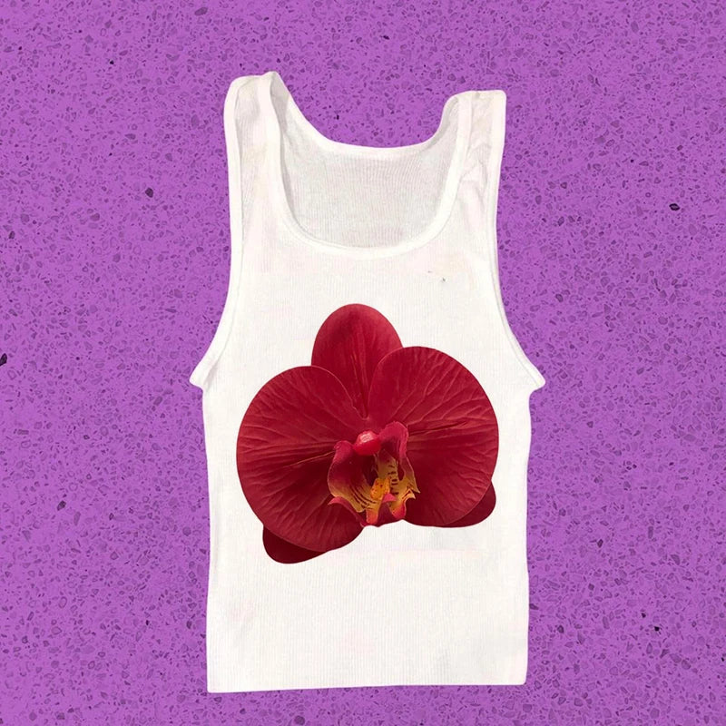 Vintage Y2K Baby Tee – Graphic Print Crop Top