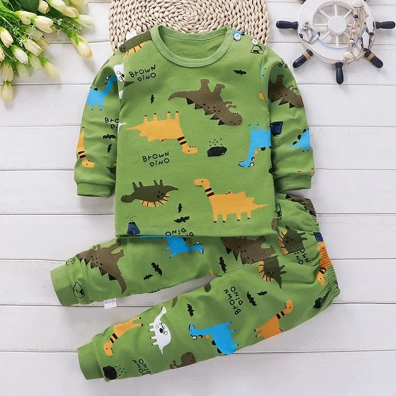 Kids Cartoon Cotton Clothing Set