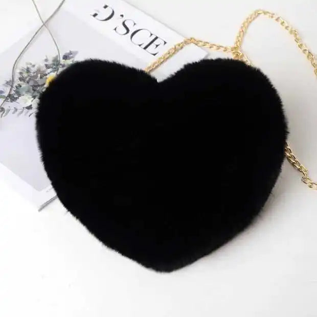 Plush Heart-Shaped Crossbody Bag – Valentine’s Edition
