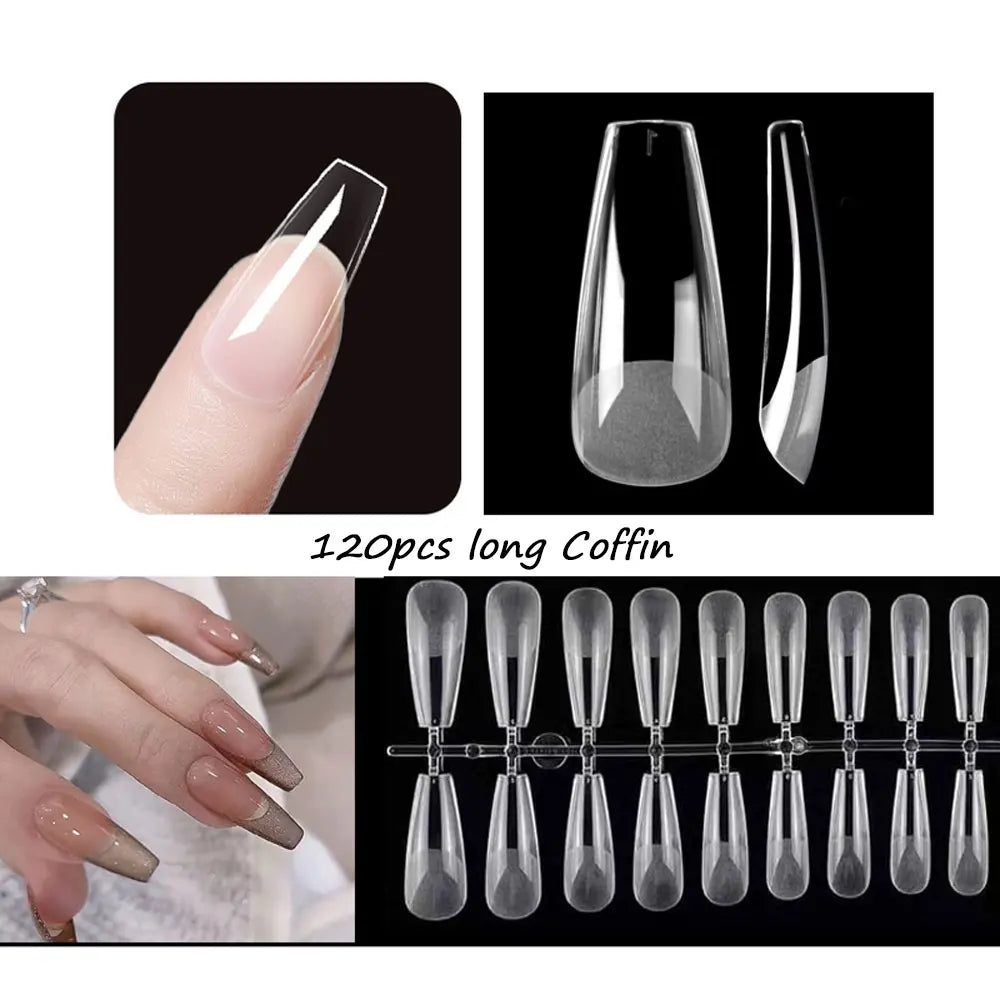 120pcs Matte Press On Nail Tips